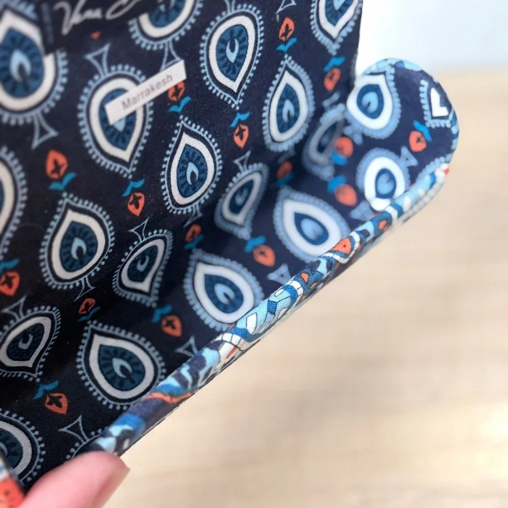 Vera Bradley Marrakesh Eyeglass Case Blue Paisley Travel Boho Preppy Retro‎